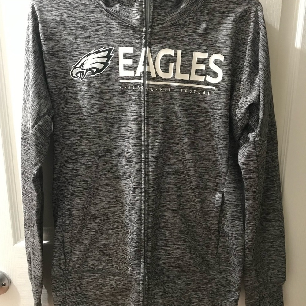 Woman’s NFL Team Apparel Gray Eagles Zip Up Hoodie - Size M